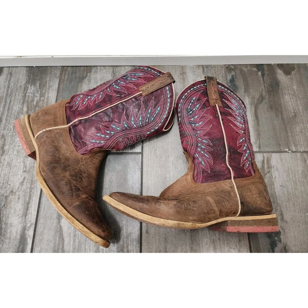 Ariat Kids Size 5 Brown Multicolored Vaquera Cowboy Western Boots  10023071