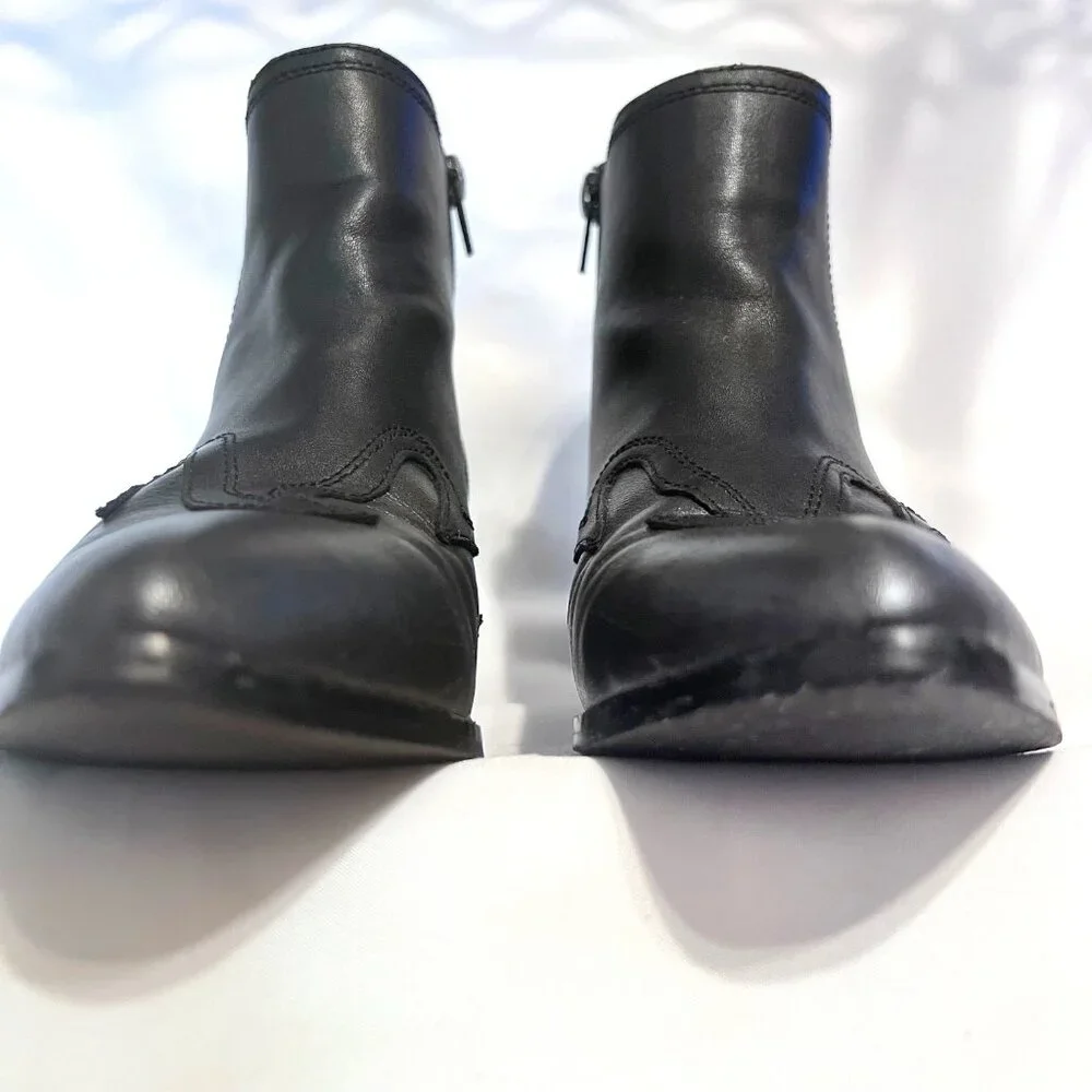 BCBG Girls-Girls Sz. 3M Black/Metallic Ankle Western/Cowgirl Boots-Leather-Fire