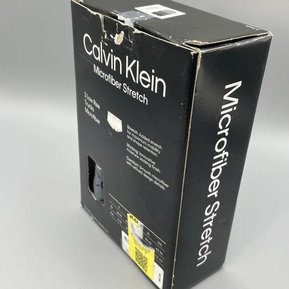Calvin Klein‎ 3 Pack XL Classic Fit Low Rise Microfiber Stretch Boxer Briefs