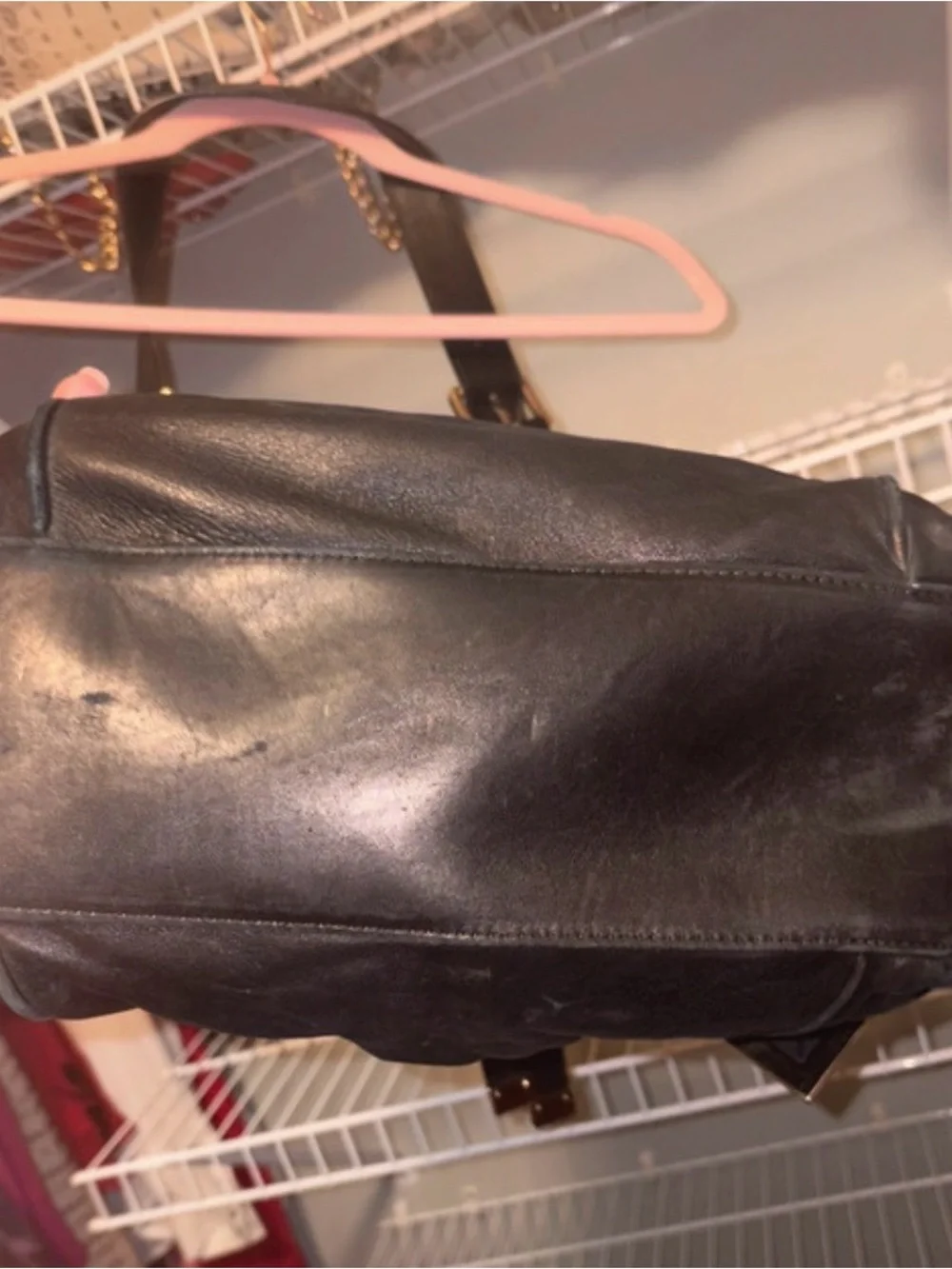 Michael Kors Beverly large black leather shoulder hobo tote bag, Preloved!!