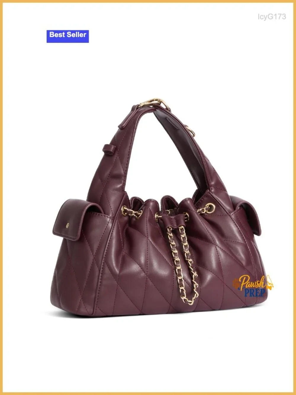Slouchy Quilted Hobo Bag Women Vegan Leather Adjustable Strap Shoulder Purse