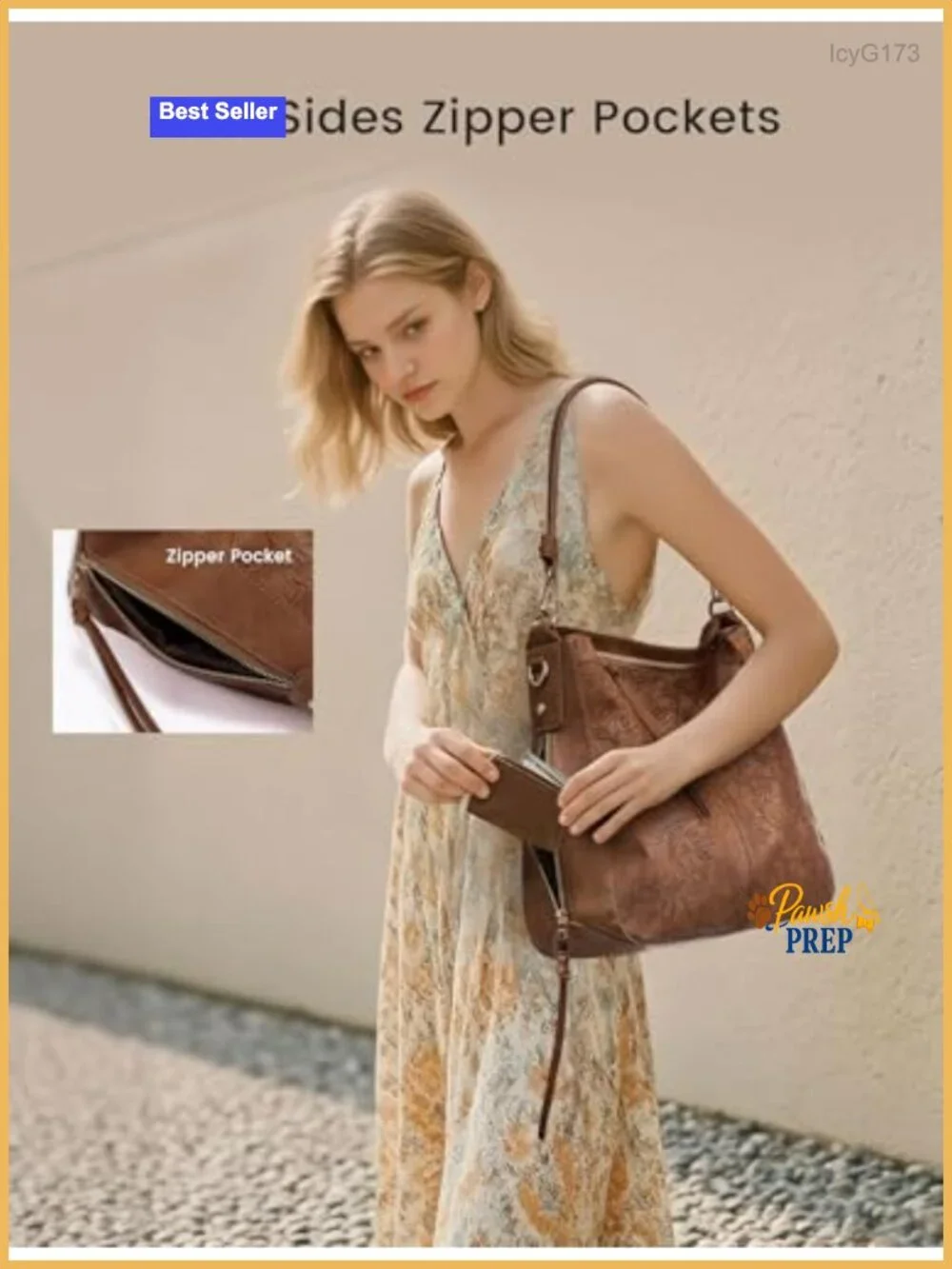 Faux Leather Hobo Crossbody Bag with Floral Pattern, Large Capacity, Adjustable