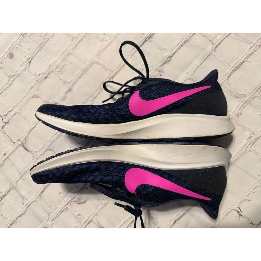 Nike Women's Size 9 Air Zoom Pegasus Running Shoes Blue Pink Swoosh Lightweight