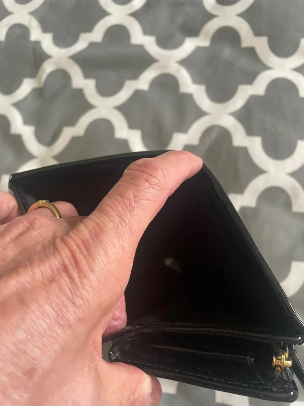 Coach Patent Leather Logo Wallet