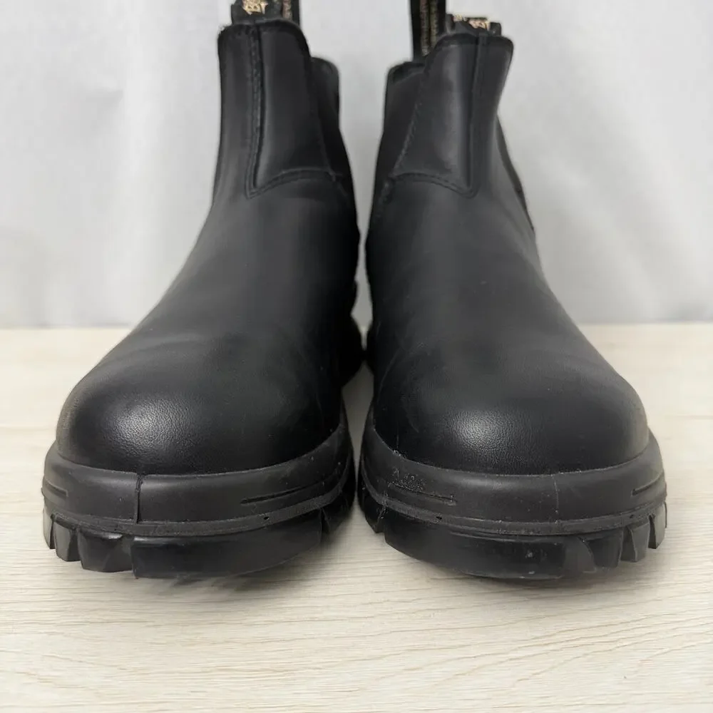 Blundstone 2240 Lug Chelsea Boots Mens Size 9.5 Wide US Black Leather Chelsea