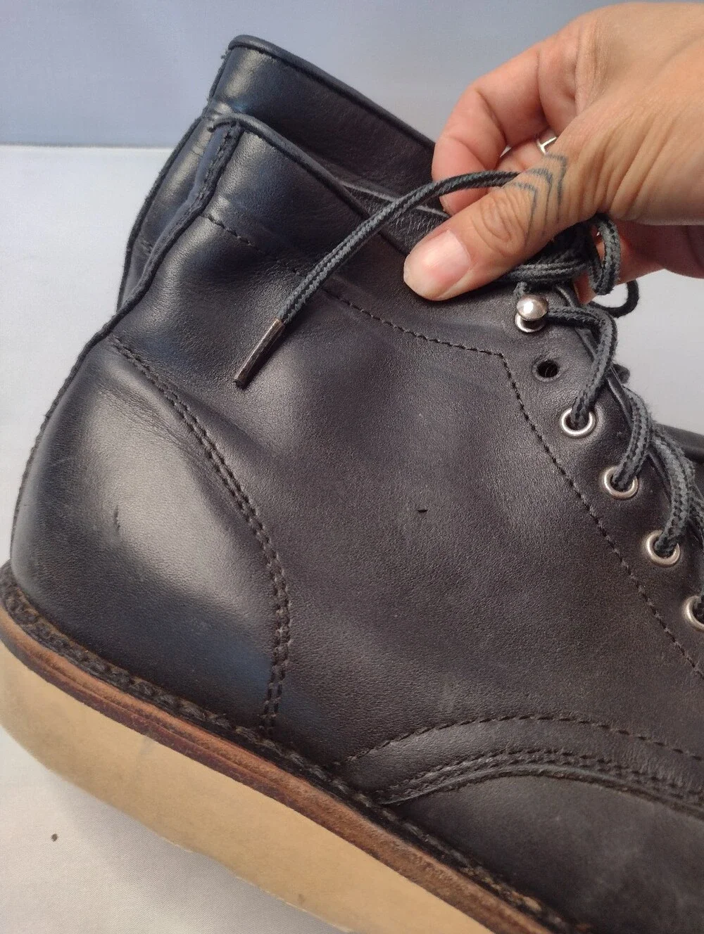 Thursday Boot Company Diplomat Boots Leather Lace Up Mens 9.5 A15