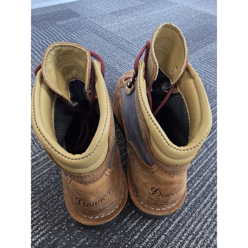 Danner Ridge Tan Gray Leather Gore-Tex Hiking Boots Men's US Size 10 EE