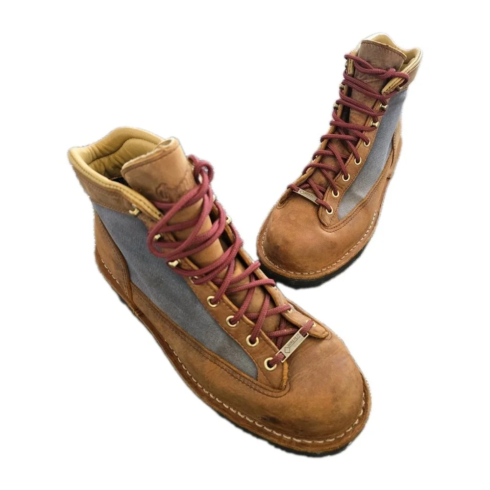 Danner Ridge Tan Gray Leather Gore-Tex Hiking Boots Men's US Size 10 EE