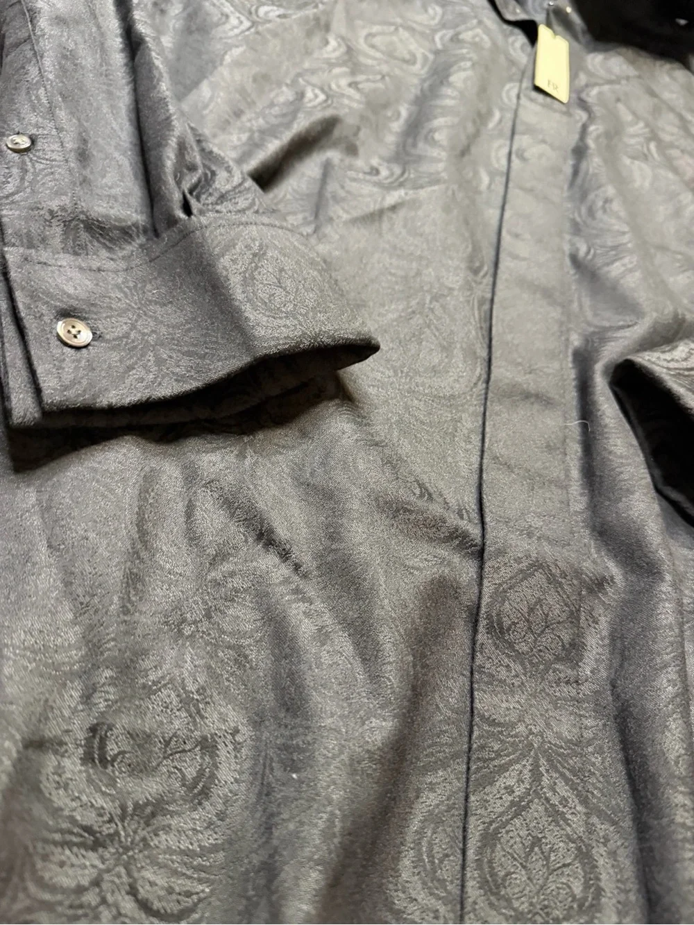 ✨🖤 NWT Banana Republic Paisley Jacquard Button Down Shirt Large‎ Wool Blend 🖤✨