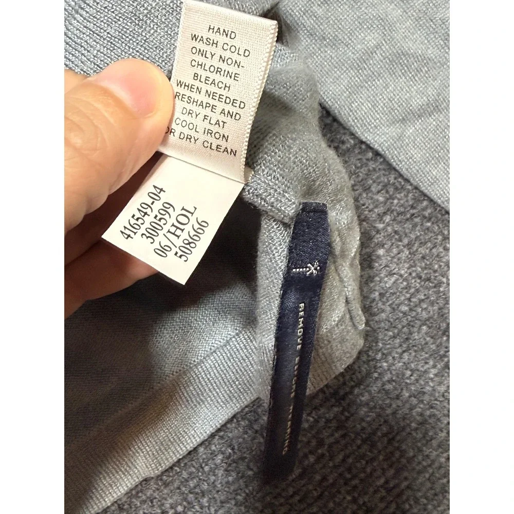 Banana Republic V-Neck Sweater Mens Large Blue Silk Cashmere Blend 416549-04