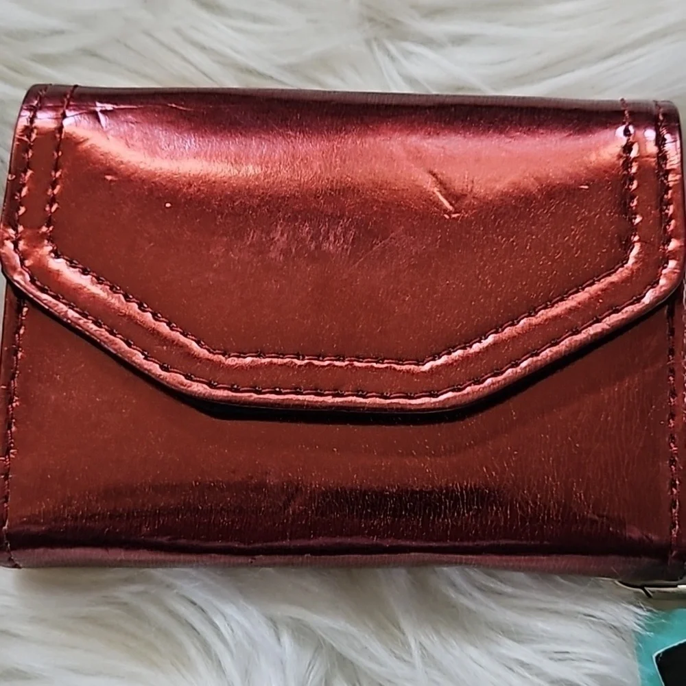Maurices Maroon Wallet and Unbranded Iridescent Pink Wallet Set