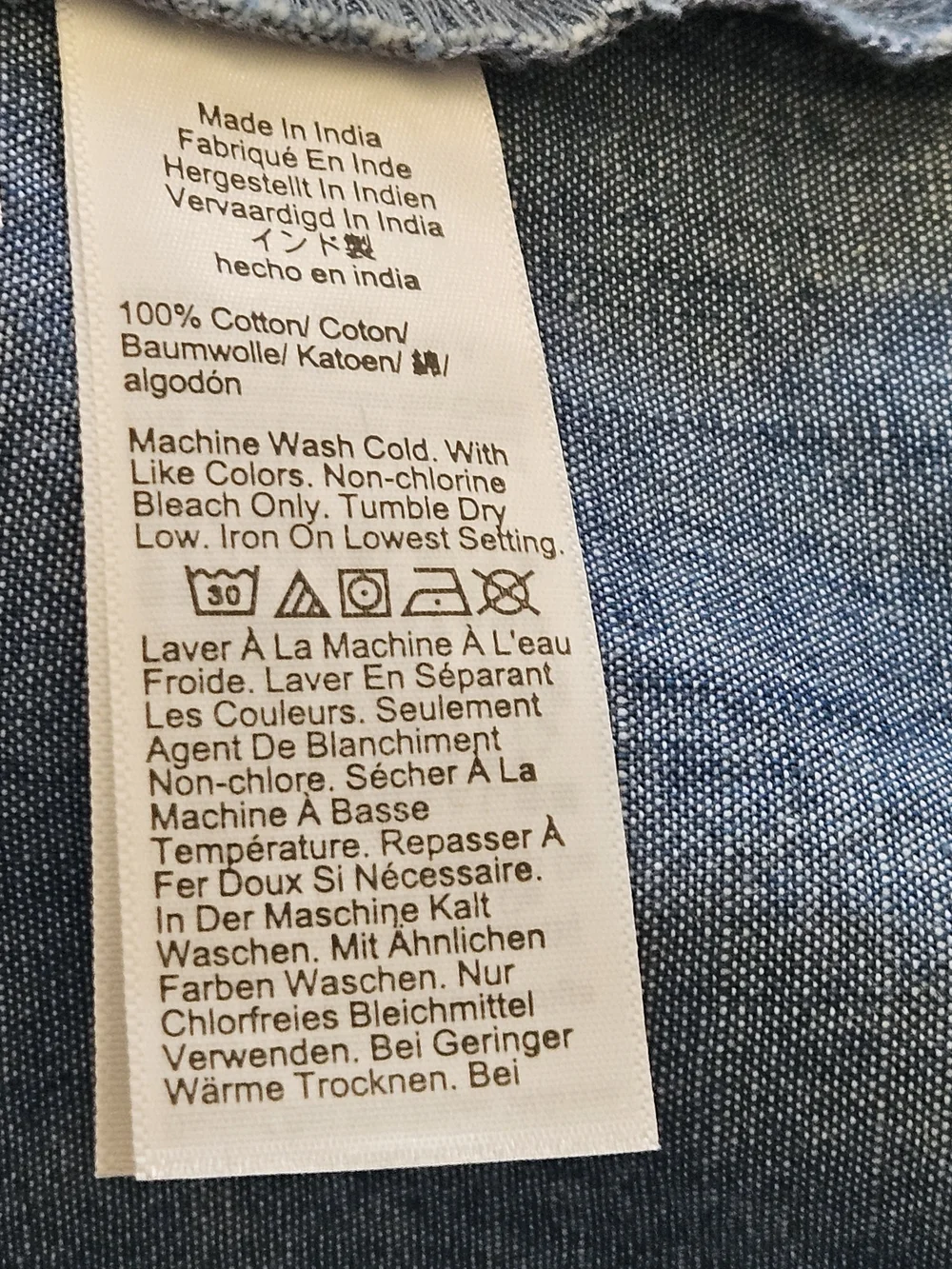 J. Crew Blue Chambray Ruffle-Neck Flutter - Slreve Top