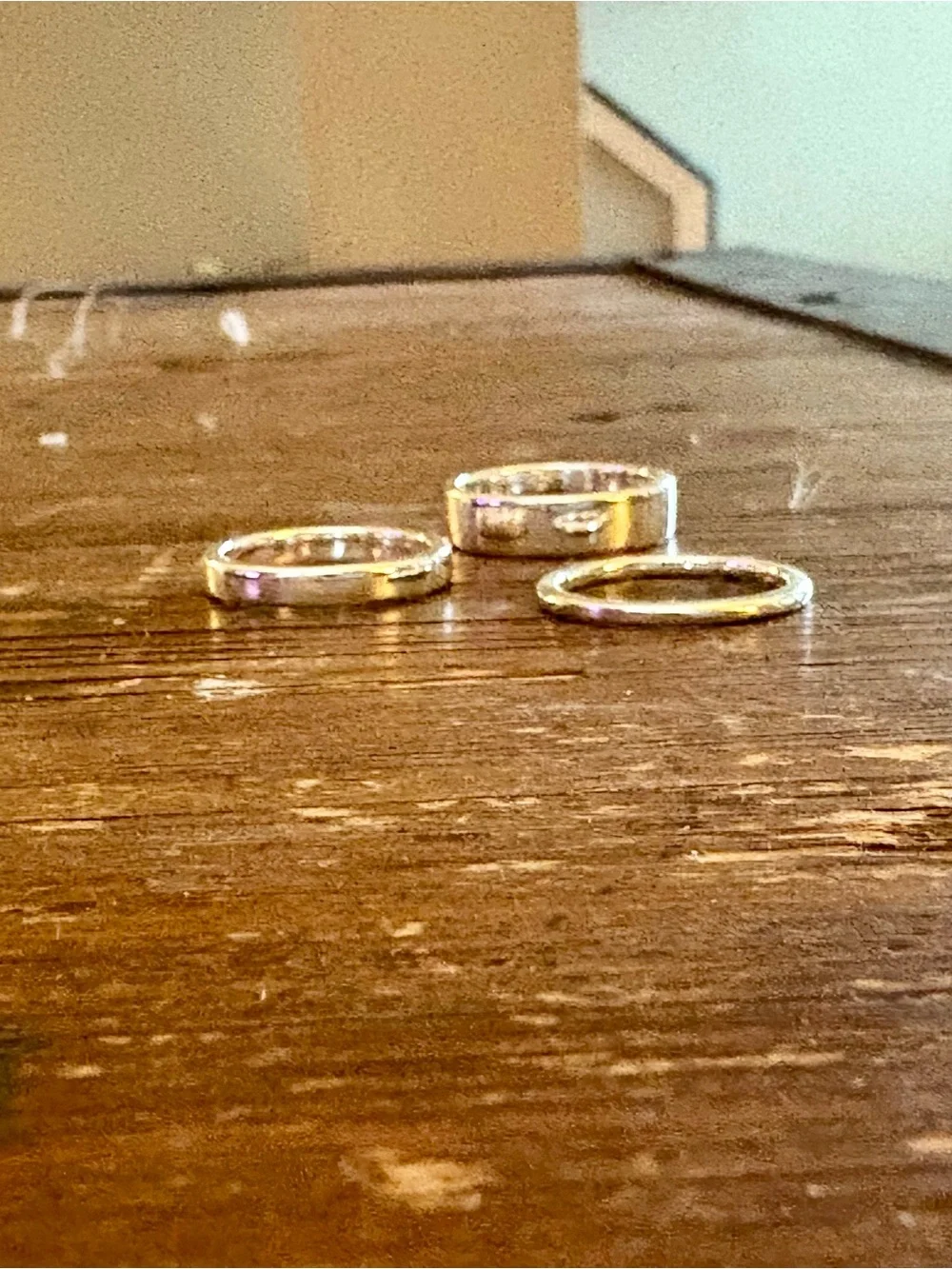 Silver Tone Stackable Rings Size 7 (free shipping)