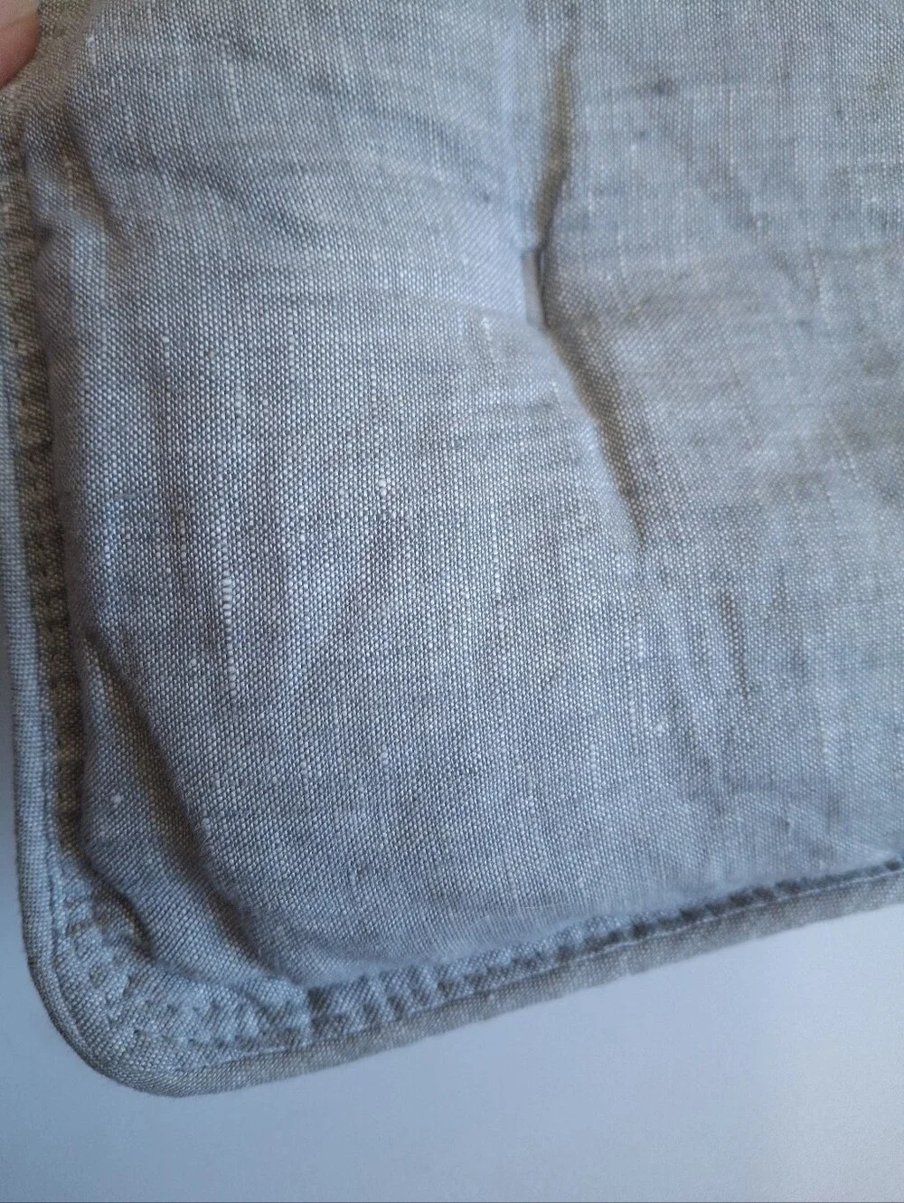 Pottery Barn Belgian Flax Linen Tufted Comforter Queen Size