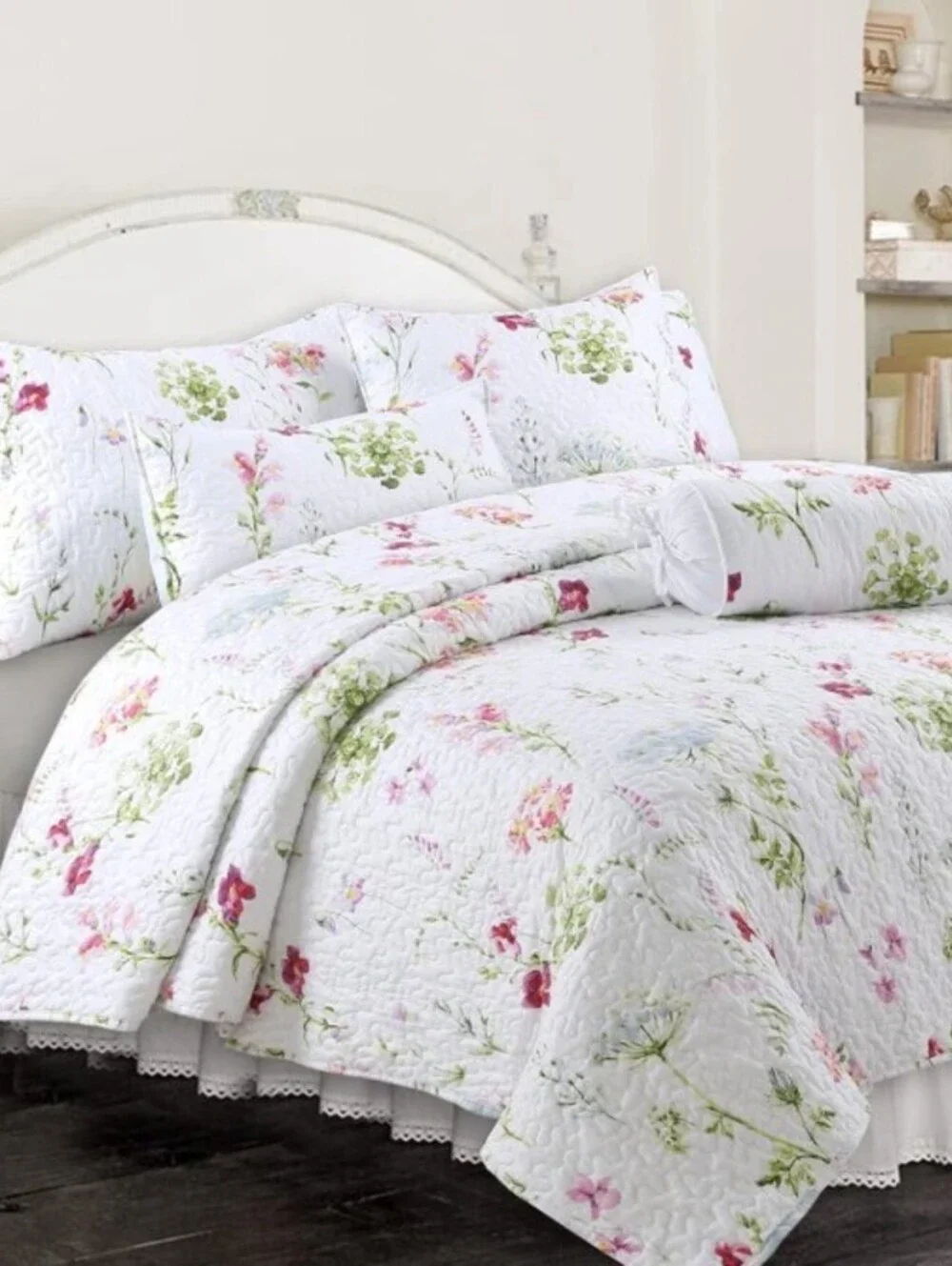 COMFORTER SET-3PC-QUEEN-PINK/BLUE FLORAL