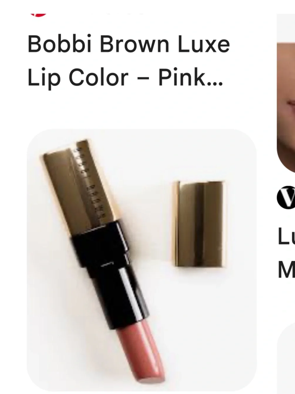 Bobbi Brown Creamy Lipstick — Hydrating  luxury,( Almost Bare Shade) travel size