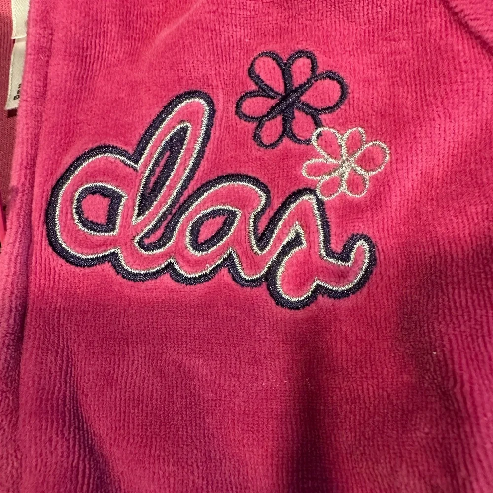 Adidas Retro Girl’s Size 6X Velour Pink Zip-Up Hoodie Jacket. Girly Girl Track!