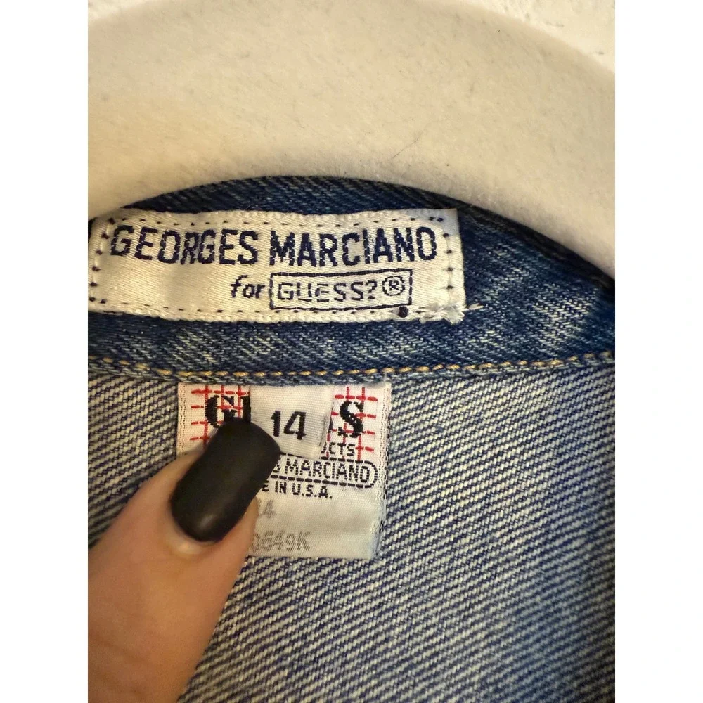 1980's Vintage Guess Georges Marciano Denim Jacket‎ Kids Size 14 Classic