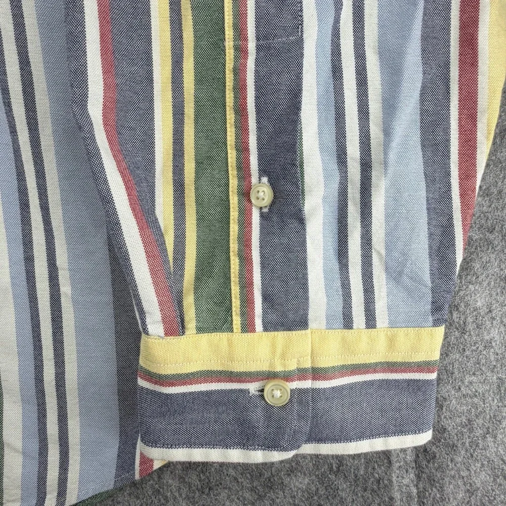 Polo Ralph Lauren Mens XXL Classic Fit Multi Color Striped Oxford Shirt Long Slv