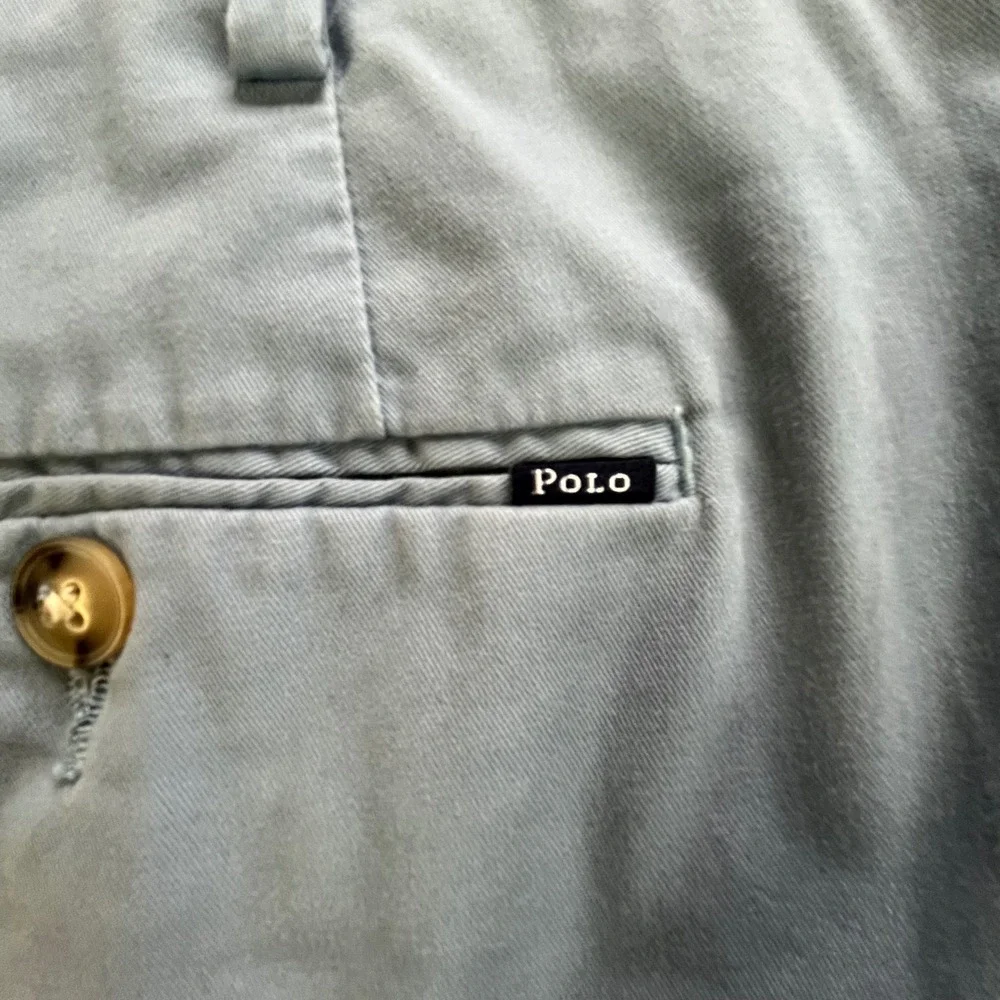 Polo‎ Ralph Lauren Chino Shorts Mens 44 Blue Stretch Classic Fit Flat Front
