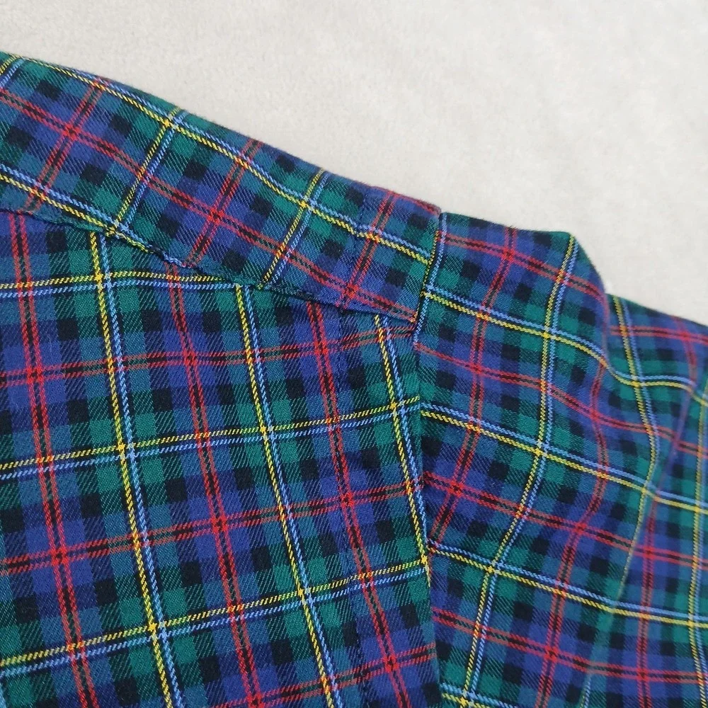 Polo Ralph Lauren XXL Mens‎ Shirt Plaid Black WatchLong Sleeve 26x30