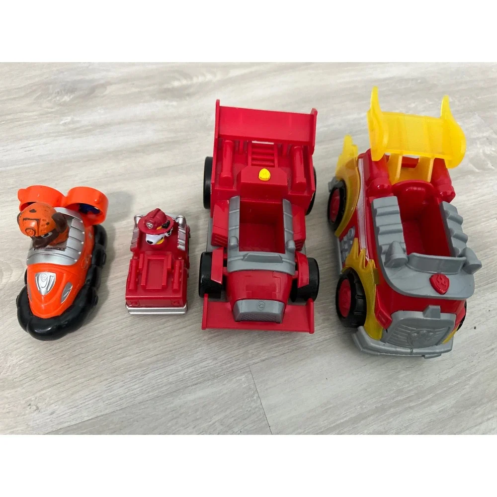 Paw Patrol Marshall Rubble‎ Zuma Vehicle Racer Toy Car Bundle Lot Kids