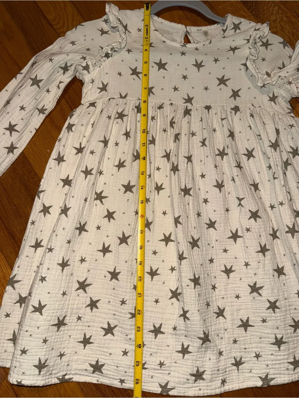 Rylee + Cru Muslin Cream Dress with Star Print