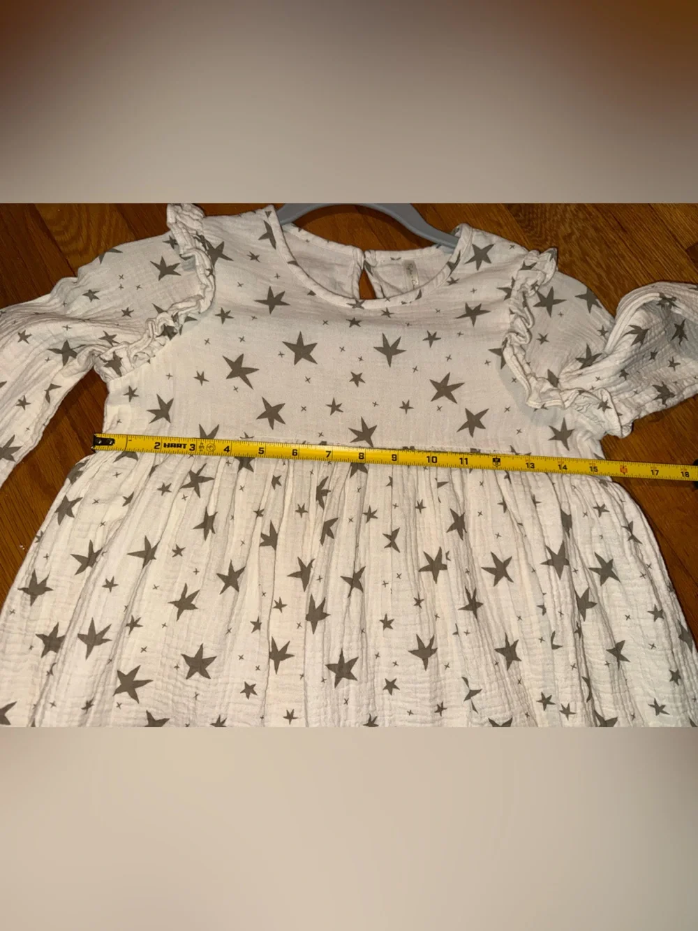 Rylee + Cru Muslin Cream Dress with Star Print