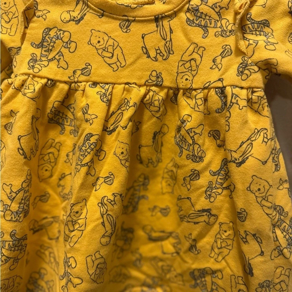 Winne The Pooh Yellow Baby Dress Size 3/6M