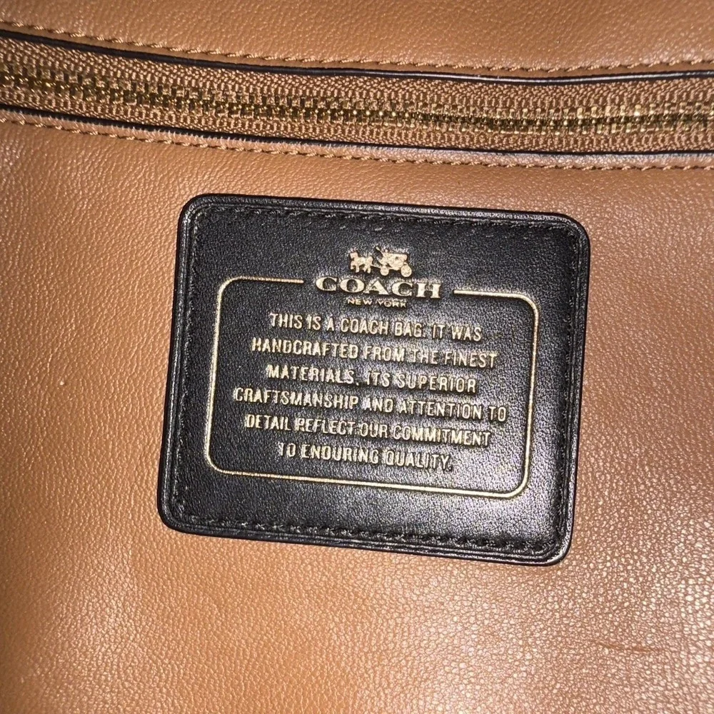Coach Nomad Black Leather Gold Crescent Hobo Shoulder Bag Purse Handbag 54446