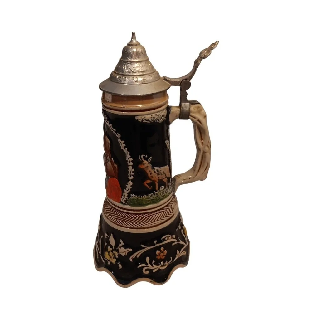 German Beer Stein Music Box Lost My Heart in Heidelberg Vtg Collectible 7.75