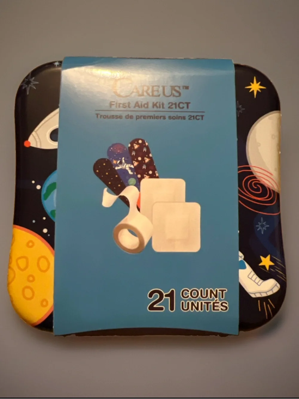 CAREUS FIRST AID KIT COLLECTIBLE TIN ASTRONAUT