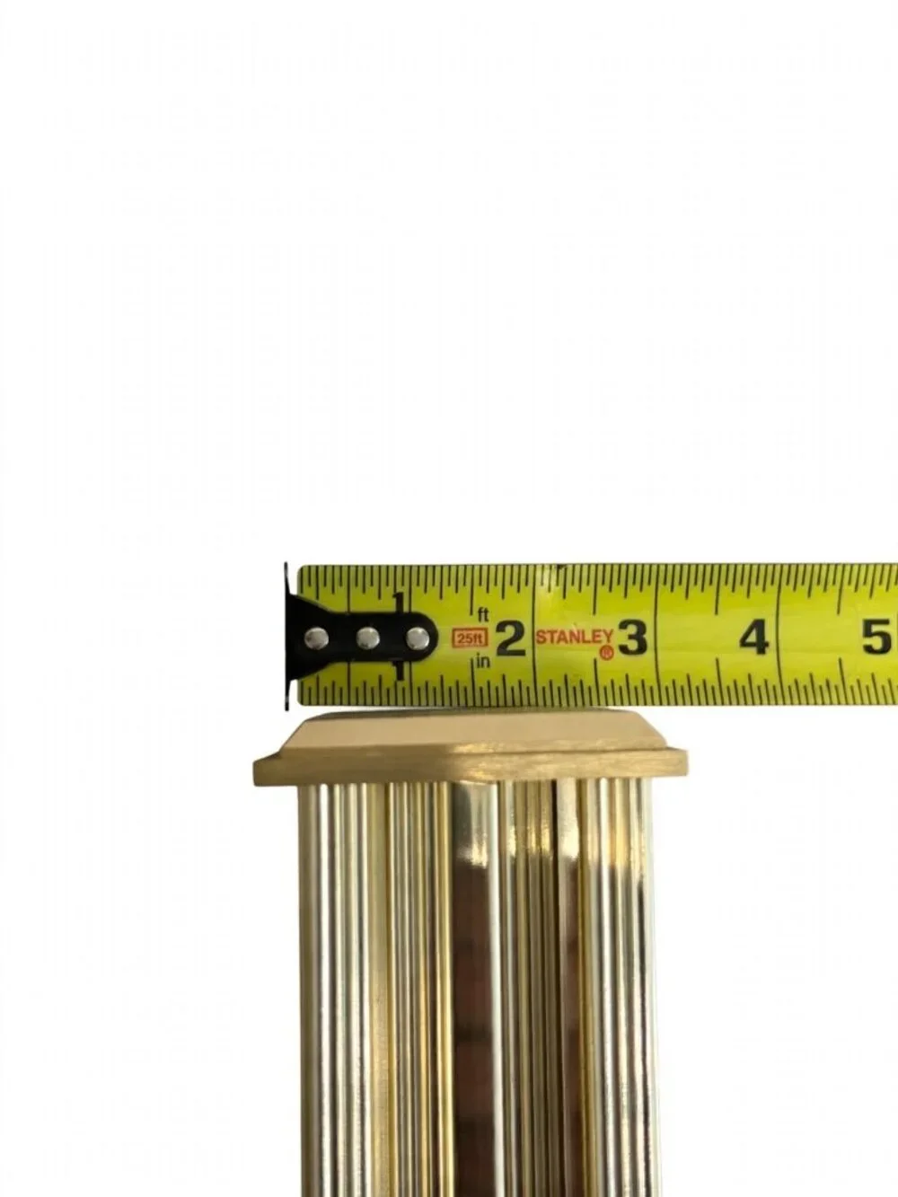 Bulova Quartz Carriage Clock Brass Glass Roman Numeral Desk Shelf 6