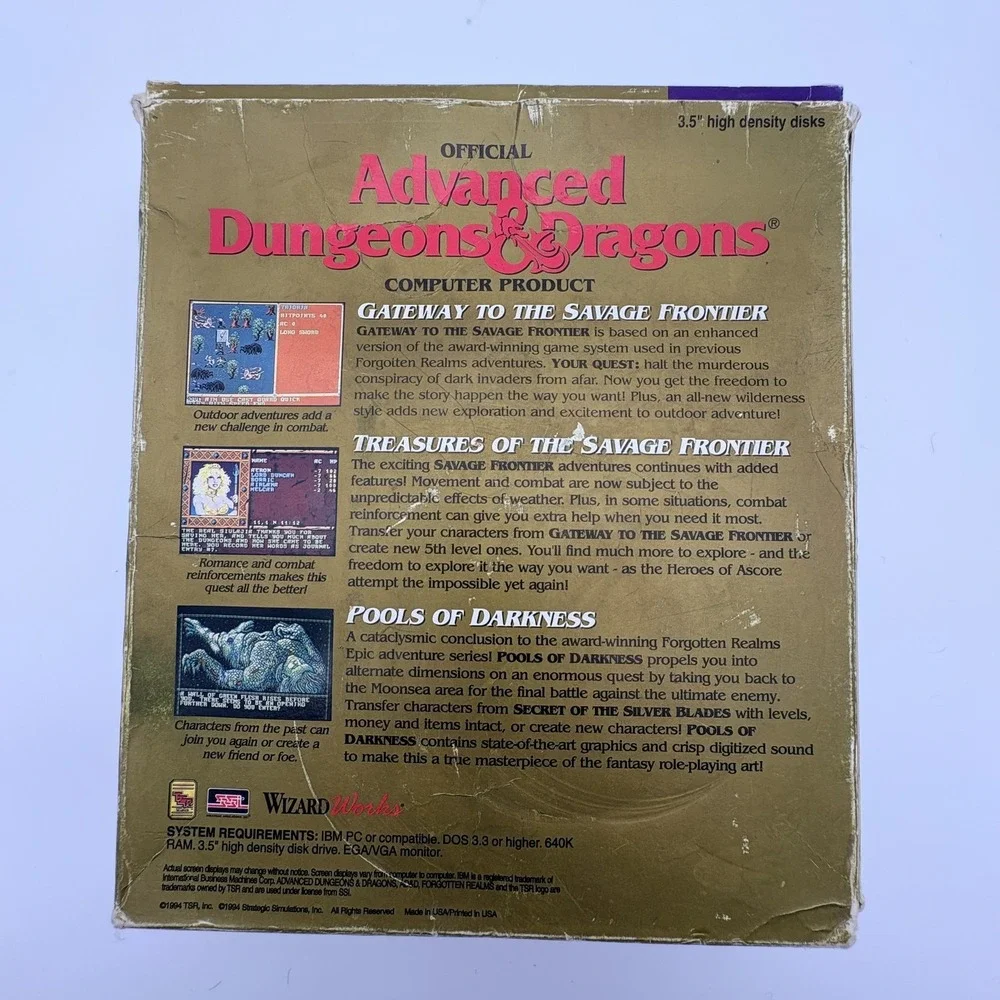 Dark PC Game WizardWorks‎ AD&D Collectors Edition Vol 3 Big Box 3.5 Floppy RPG