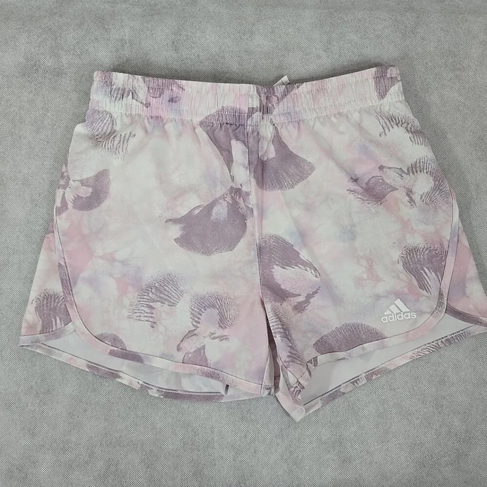 Adidas‎ Girl Set Size Large Cotton Short Sleeve Shirt Matching Running Shorts