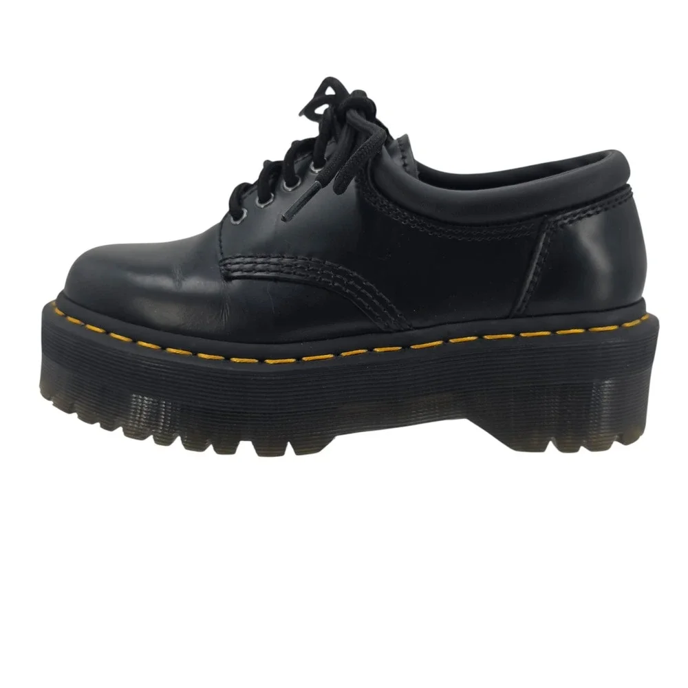 Free People M5/W6 Black Dr. Martens 8053‎ Quad Oxford Platform Loafers