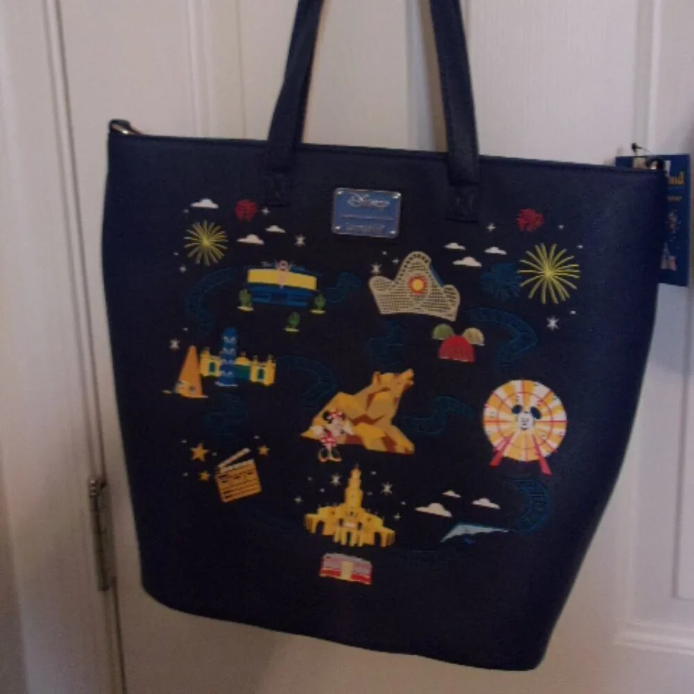 Loungefly Disneyland 65th Anniversary Tote BoxLunch Exclusive New
