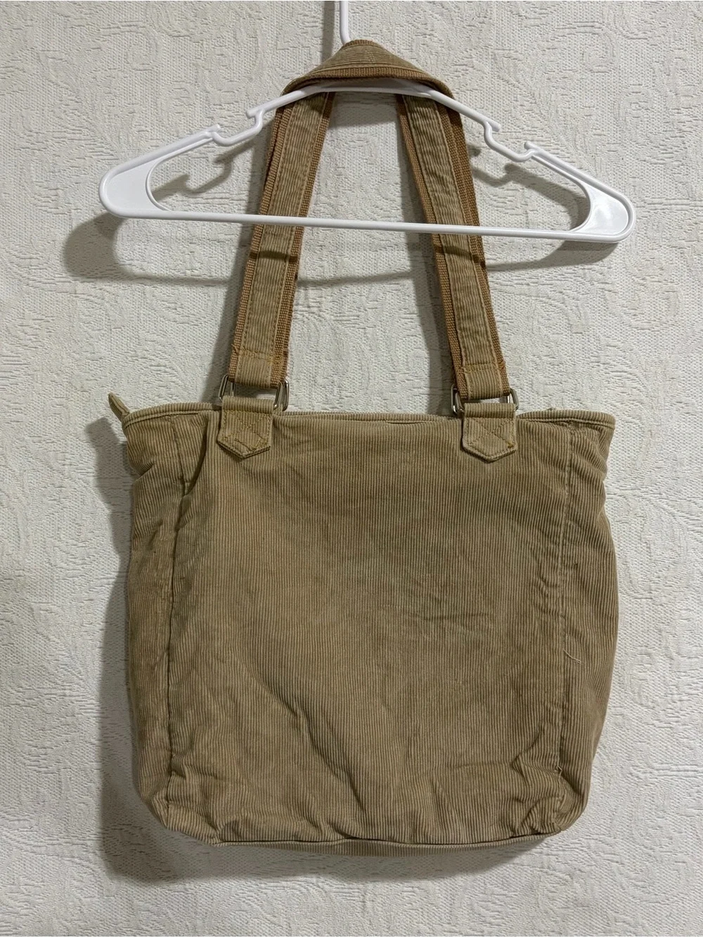 90's Y2K Levi's Jeans Beige Corduroy Tote Purse Bag Red Tag VTG
