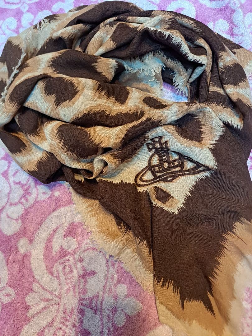 Rare Vivienne Westwood Leopard Print Scarf / Stole