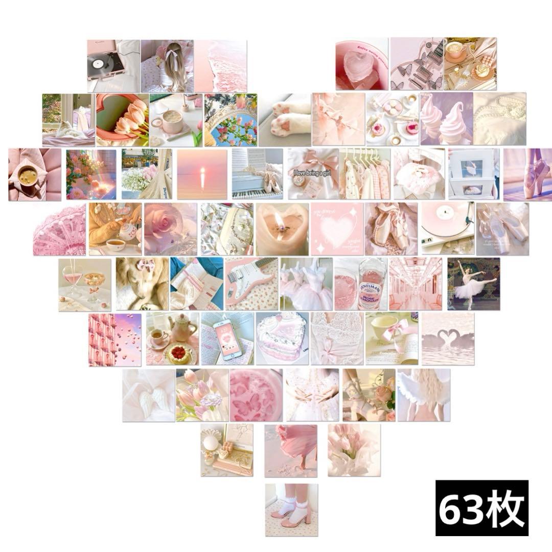 A198 Stickers Sharing Pack Flake Seals Overseas Waterproof Korean Pink Scenery
