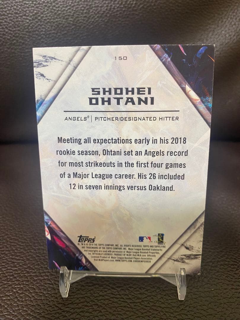 Shohei Ohtani Topps Fire Rookie Card #150