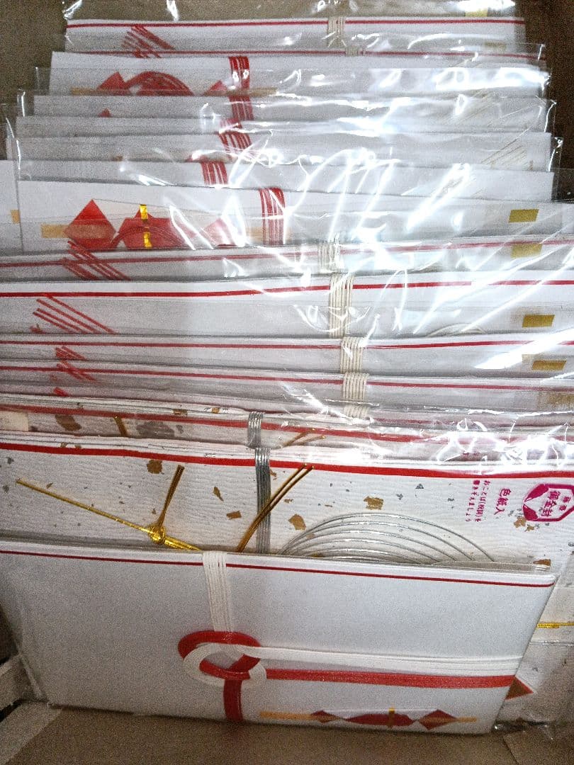 High-Quality Gift Envelopes/Celebration Envelopes - Bulk Sale - Small, Medium, and Large Set - Red and White - Tied Knot - Stationery Store Inventory Clearance