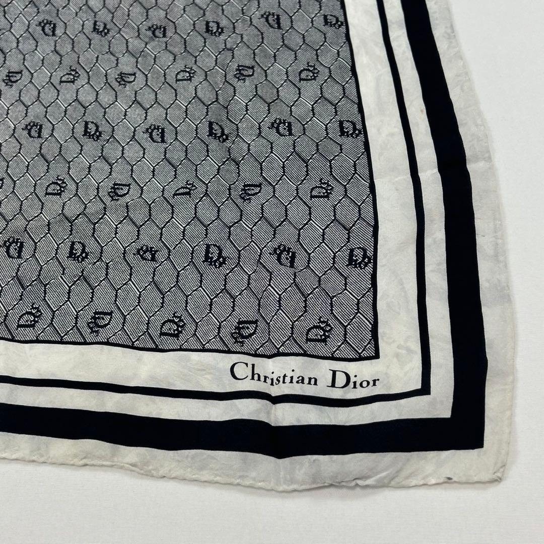 P762 Christian Dior 100% Silk Honeycomb Scarf for Women