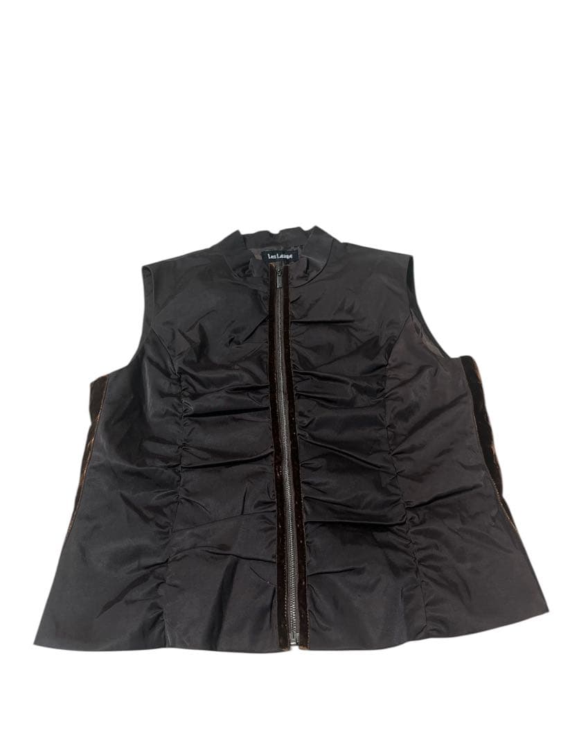 00s archive ryaw-like leaf vein nylon vest