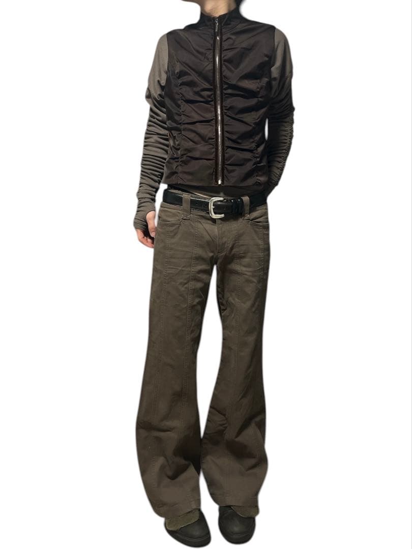 00s archive ryaw-like leaf vein nylon vest