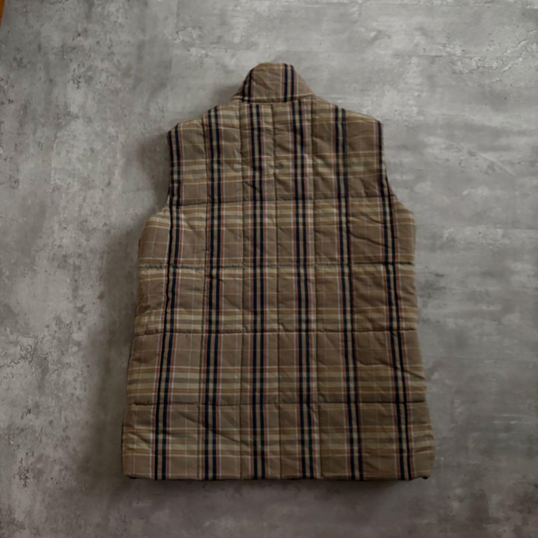 PUFFA Reversible Padded Vest, Size M, Checkered x Navy, Made in England