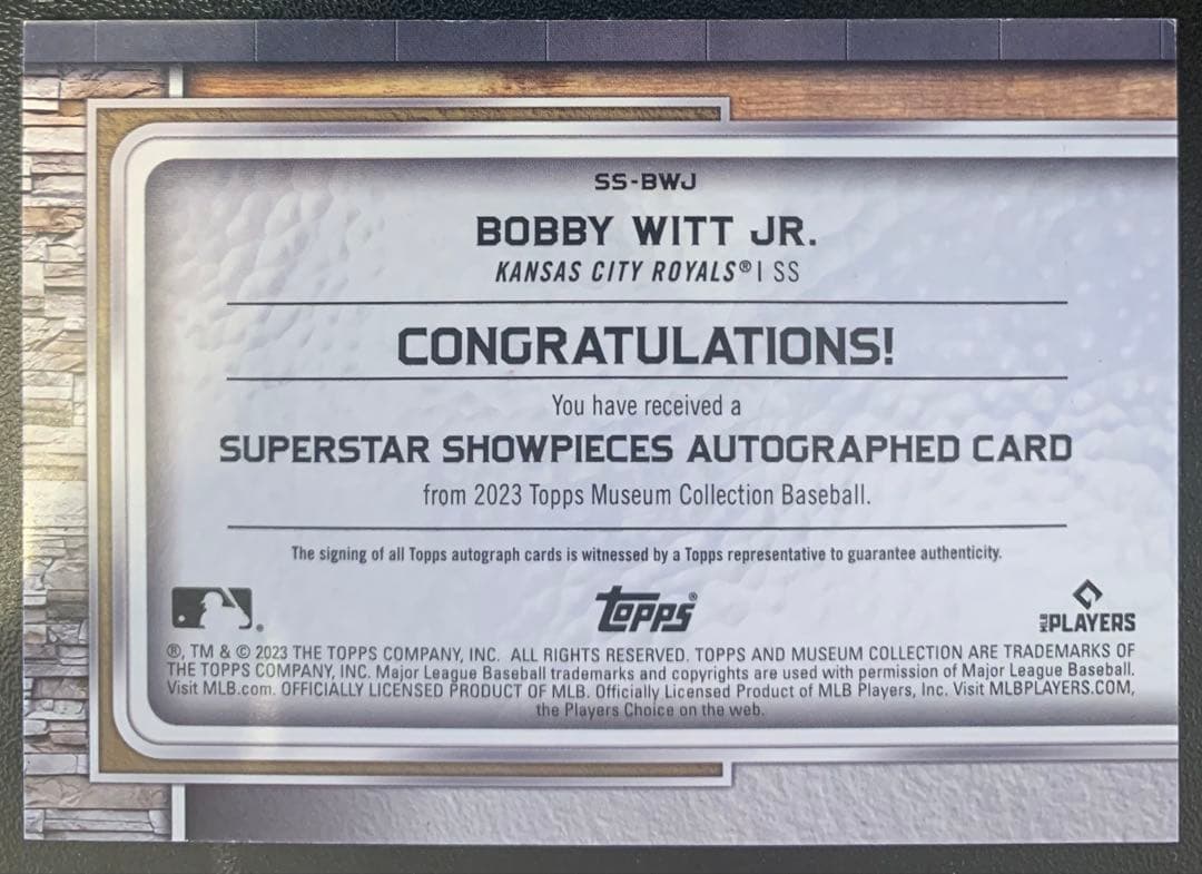 Bobby Witt Jr. Autographed Card with Inscription 07/25