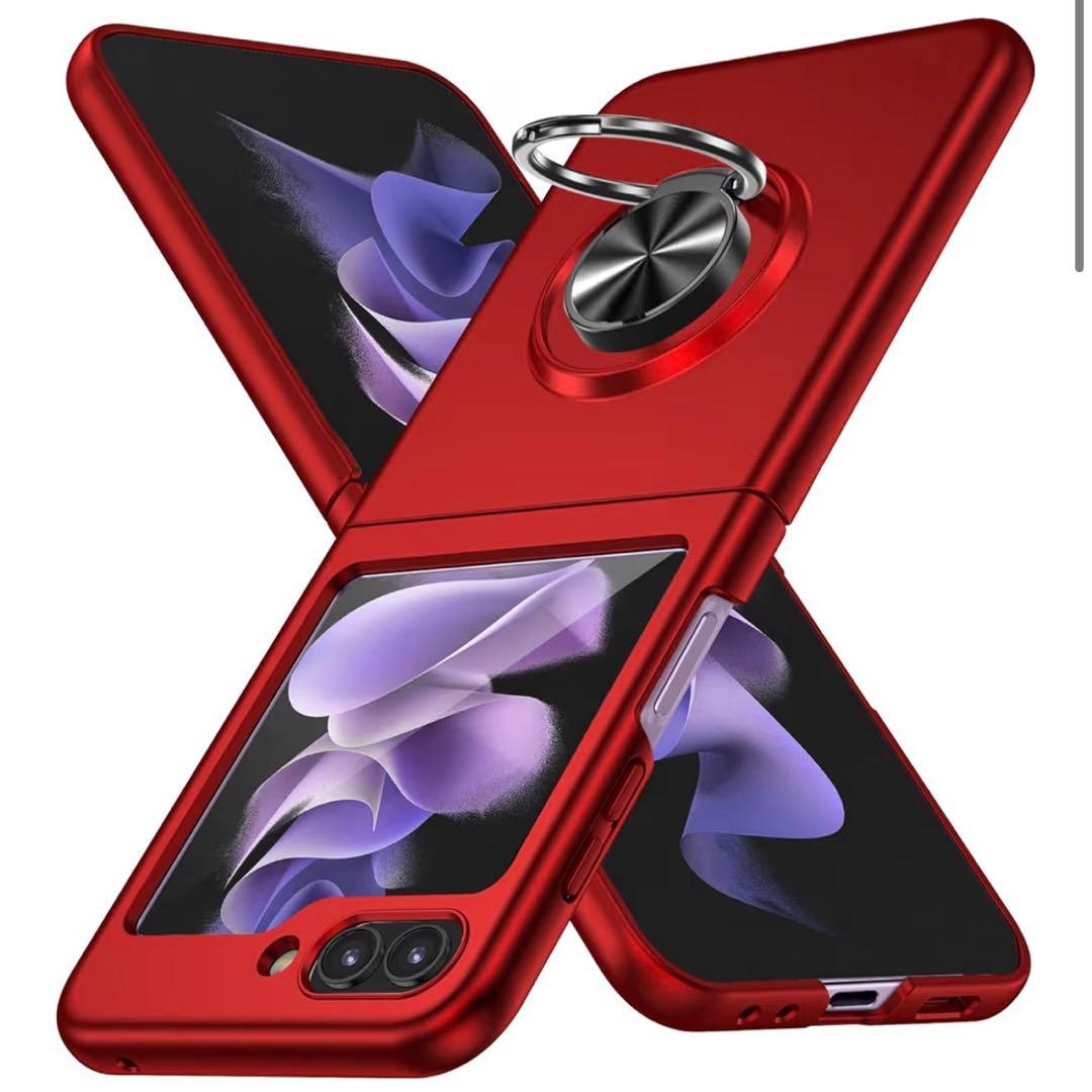 Galaxy Z Flip5 Case with Ring, Red