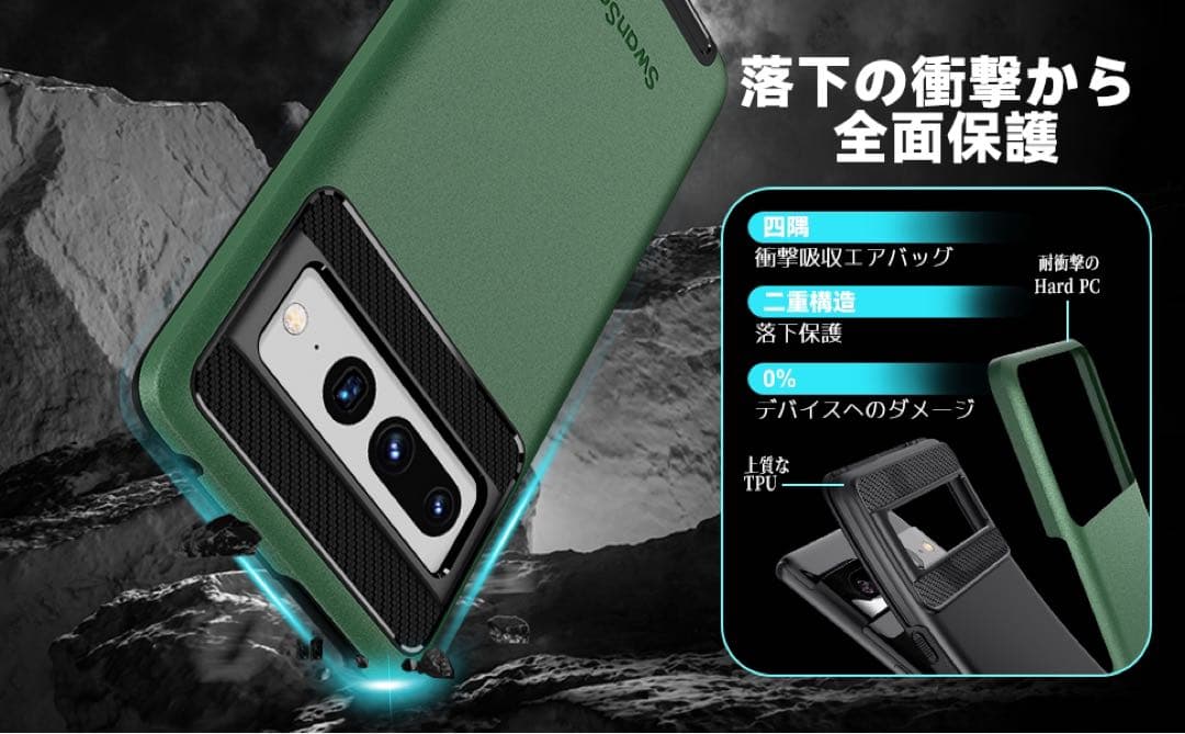 Green ⭐️ Shockproof Case for Google Pixel 7 Pro
