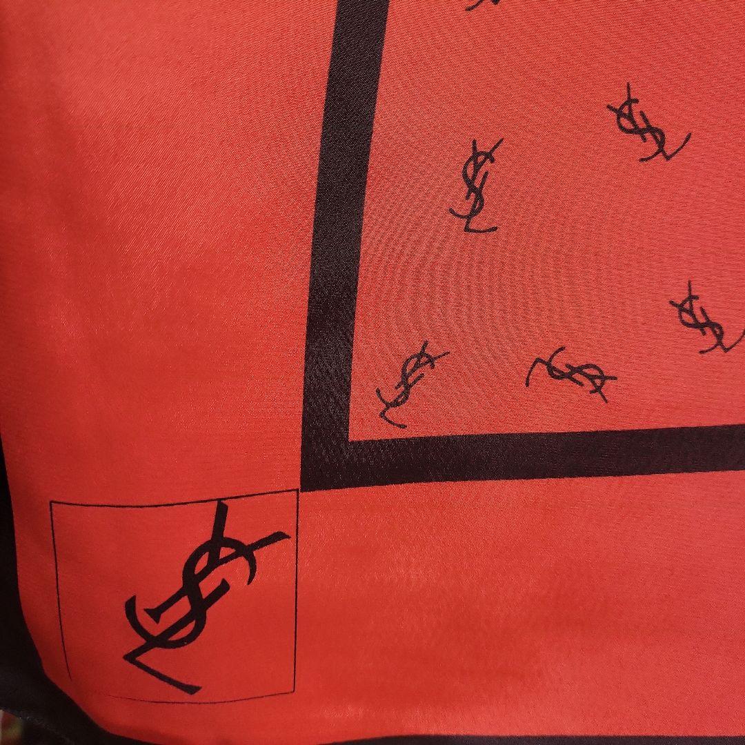 Yves Saint Laurent Logo Red Large Scarf